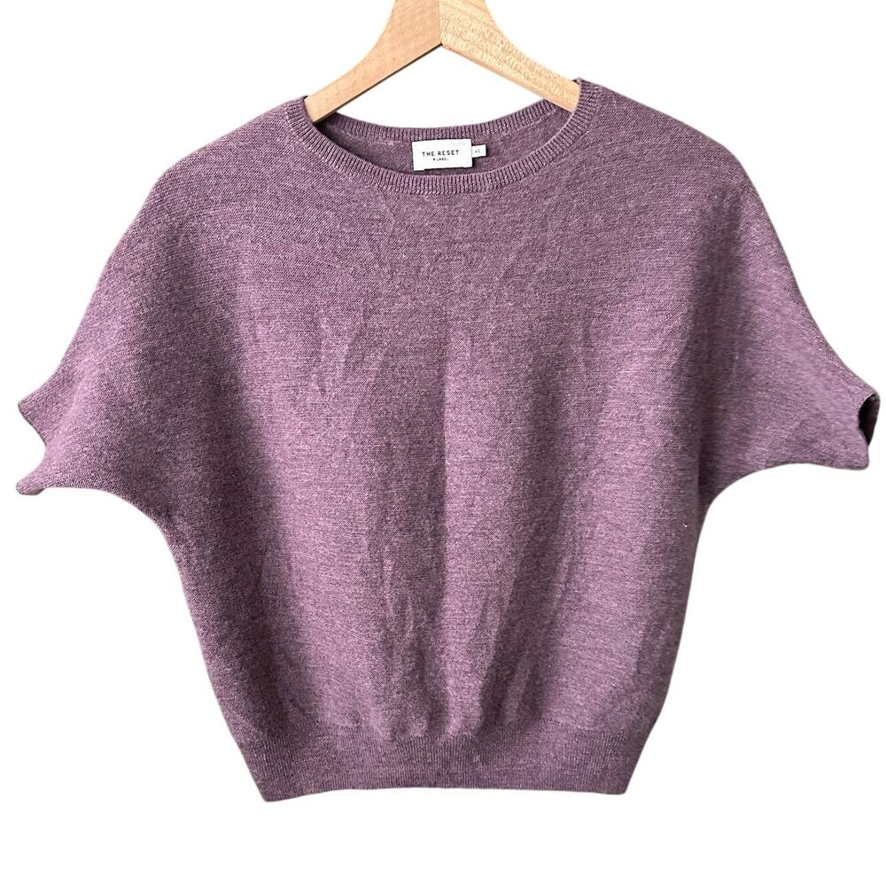 The Reset R Label Maroon 100% Wool Short Sleeve Sweater XS